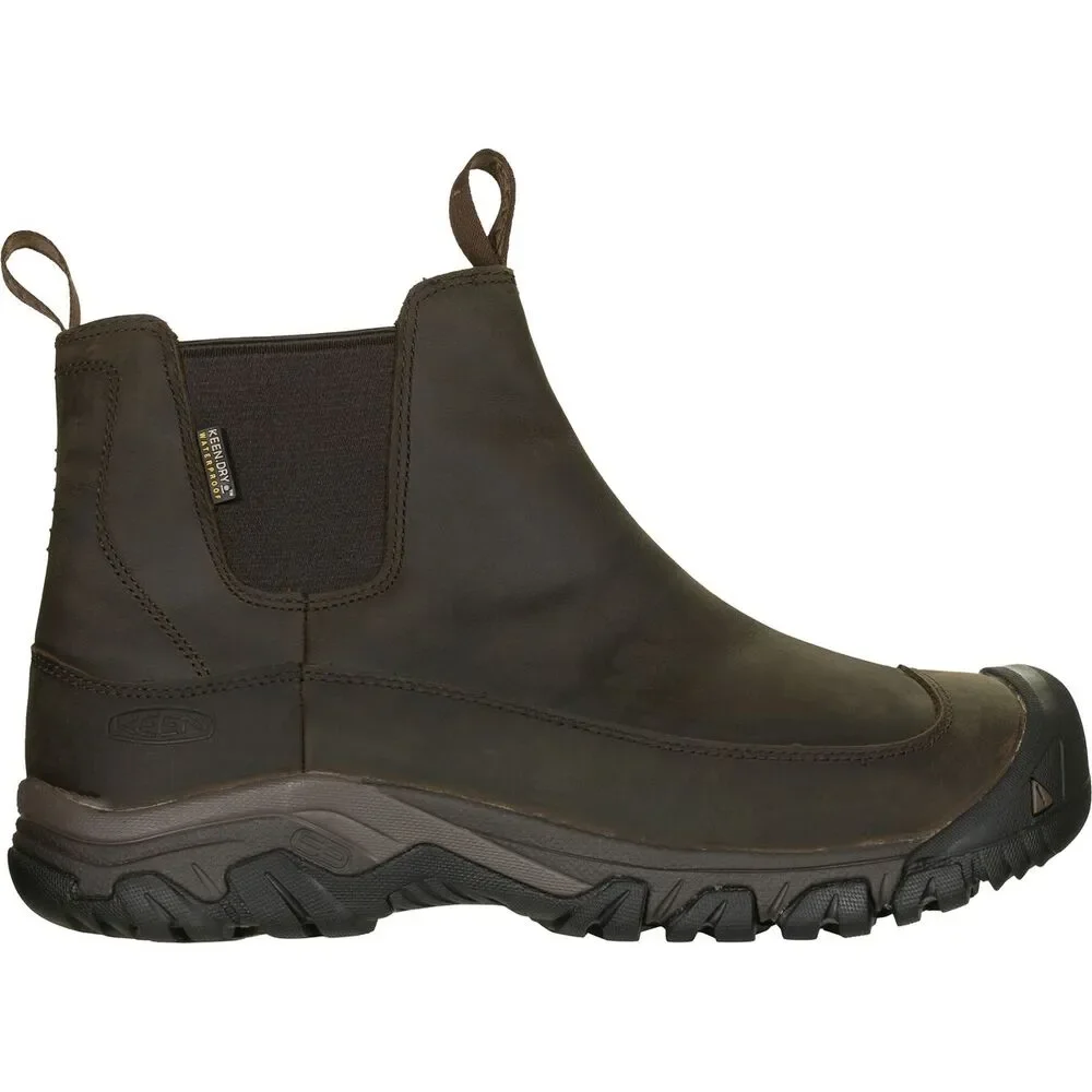 USED KEEN Men's Anchorage Pull On Insulated Snow Boots, Dark Earth/Mulch, 7.5 US